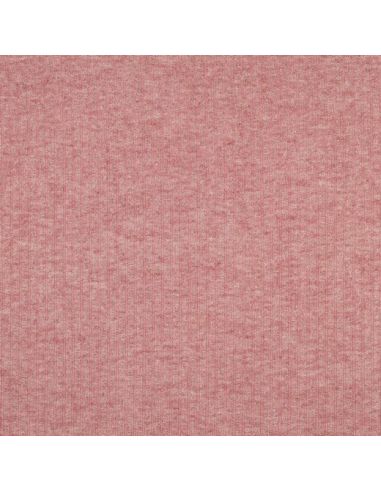 Ribbed lurex knit fabric - Rose gold