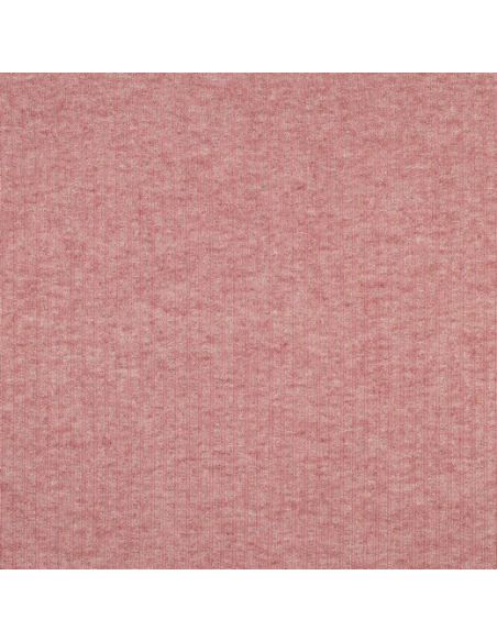 Ribbed lurex knit fabric - Rose gold
