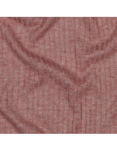 Ribbed lurex knit fabric - Rose gold