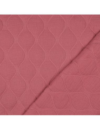 Quilted double gauze duvet fabric - Raspberry