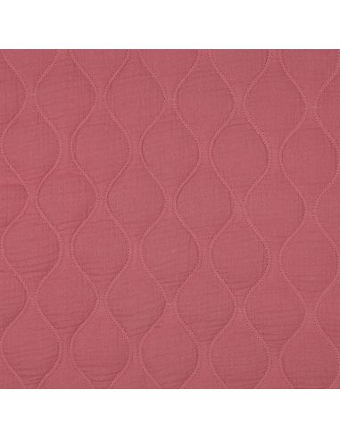 Quilted double gauze fabric - Raspberry