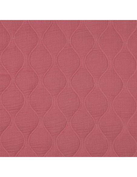 Quilted double gauze fabric - Raspberry