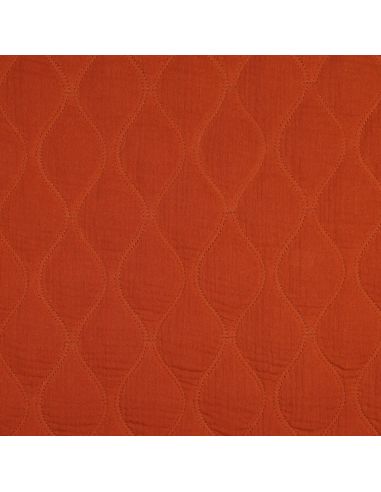 Quilted double gauze fabric - Rust