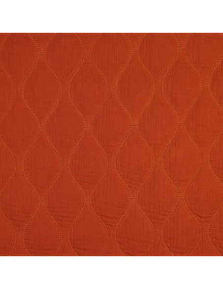 Quilted double gauze fabric - Rust
