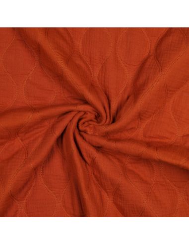Quilted double gauze fabric - Rust