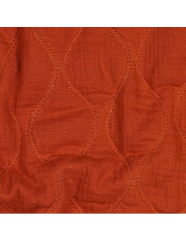 Quilted double gauze fabric - Rust
