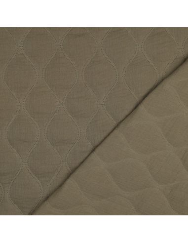 Quilted double gauze fabric - Khaki