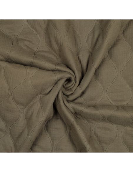 Quilted double gauze fabric - Khaki