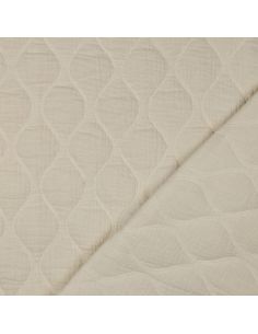 Quilted double gauze fabric - Natural