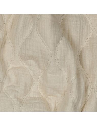 Quilted double gauze fabric - Natural