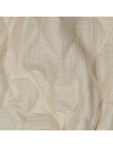 Quilted double gauze fabric - Natural
