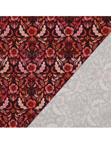 Clara printed jersey fabric - Red background
