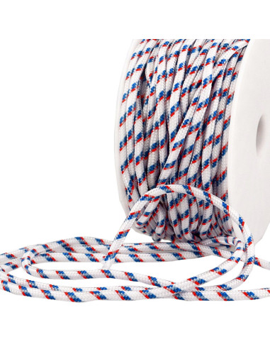 Multicolored sports lace - White, blue, and red