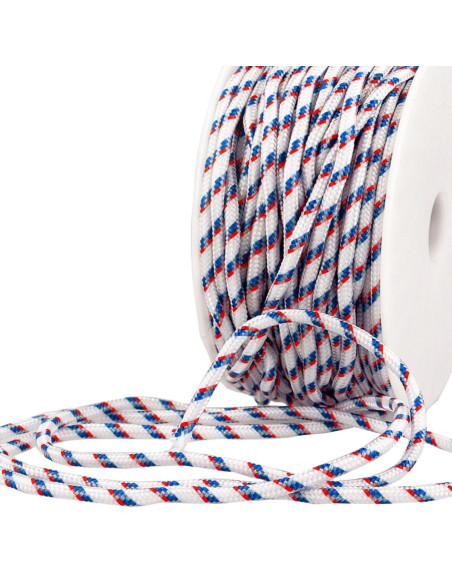 Multicolored sports lace - White, blue, and red