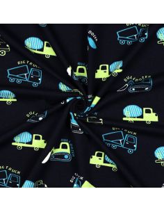 Lightweight construction machinery sweatshirt fabric - Navy blue