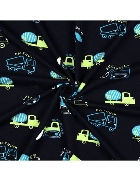 Lightweight construction machinery sweatshirt fabric - Navy blue