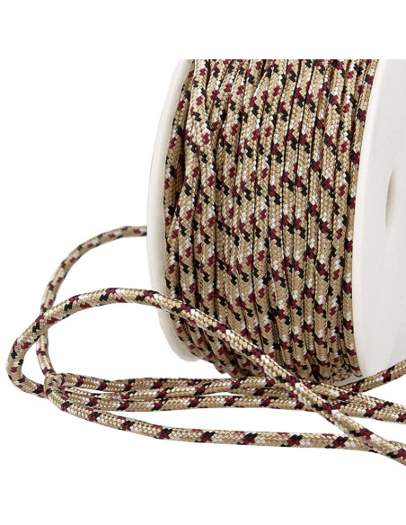 Multicolored sports lace - Beige, black, and burgundy