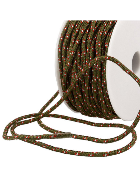Multicolored sports lace - Khaki, red, and white