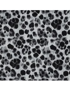 Viscose fabric with satin effect - Black animal 2