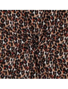 Viscose lurex fabric - Brown animal