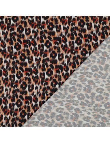 Viscose lurex fabric - Brown animal
