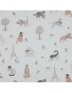 Cotton poplin fabric - Long live France 2