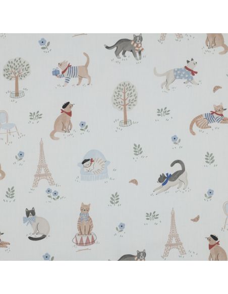 Cotton poplin fabric - Long live France