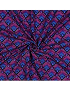 Graphic viscose fabric - Diamonds