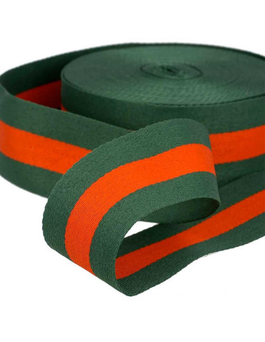 40 mm stripes - Green and red