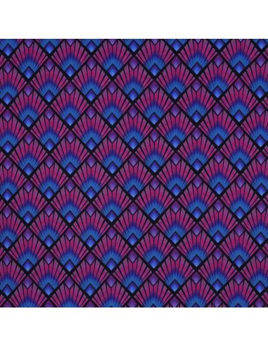 Graphic viscose fabric - Diamonds