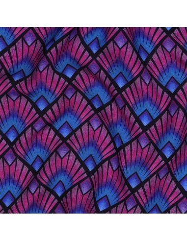 Graphic viscose fabric - Diamonds