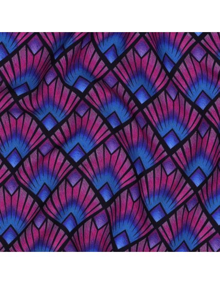 Graphic viscose fabric - Diamonds