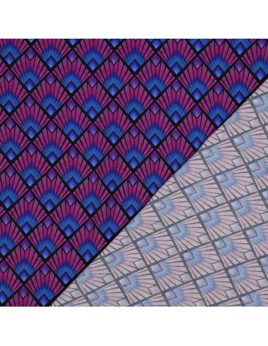 Graphic viscose fabric - Diamonds