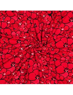 Viscose jersey fabric - Poppies