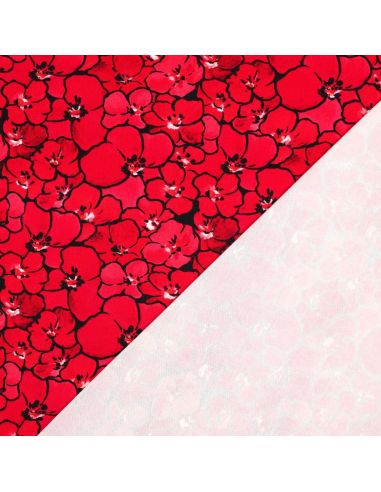 Viscose jersey fabric - Poppies