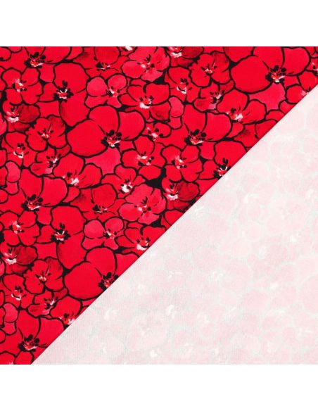 Viscose jersey fabric - Poppies