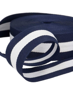 40 mm stripes - Navy blue and white