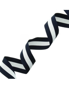 40 mm stripes - Navy blue and white 2