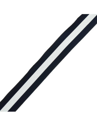 40 mm stripes - Navy blue and white
