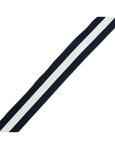 40 mm stripes - Navy blue and white