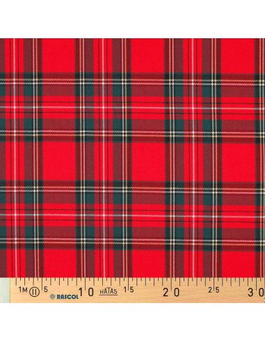 Scottish tartan fabric - Red