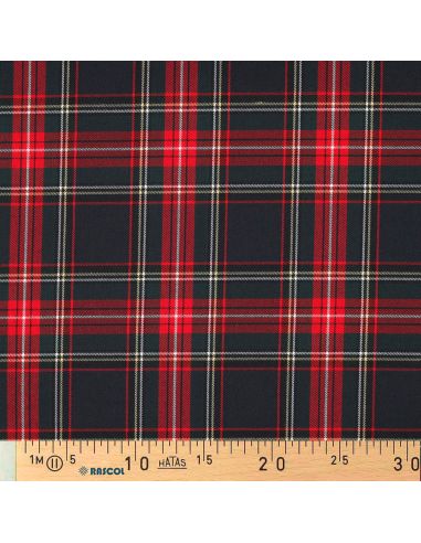 Scottish tartan fabric - Navy