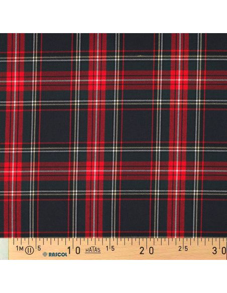Scottish tartan fabric - Navy