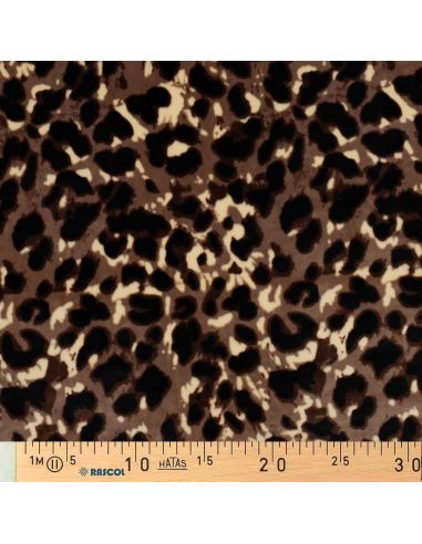 Animal velvet panne fabric - Feline