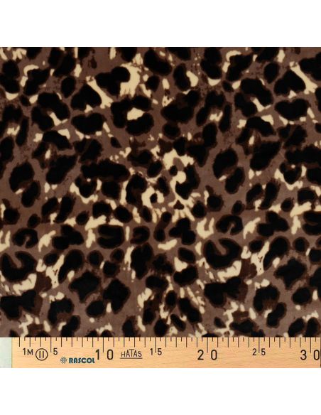 Animal velvet panne fabric - Feline