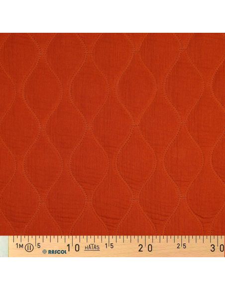 Quilted double gauze fabric - Rust