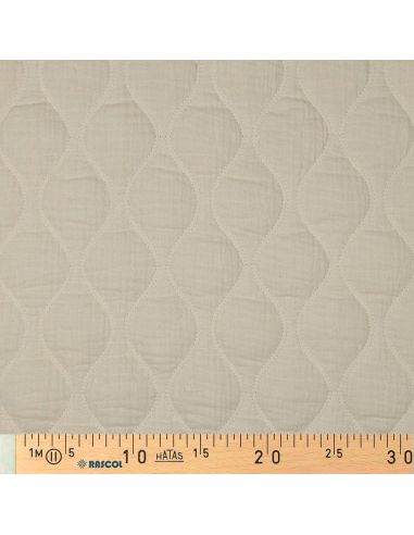 Quilted double gauze fabric - Natural