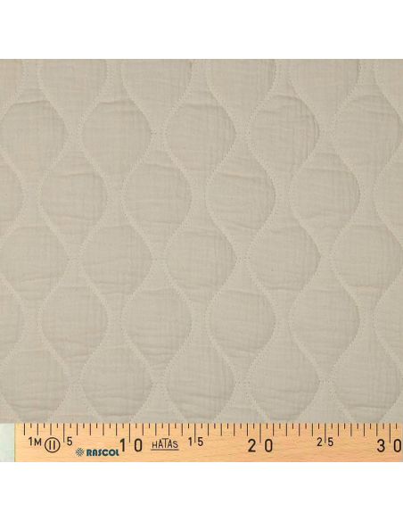 Quilted double gauze fabric - Natural