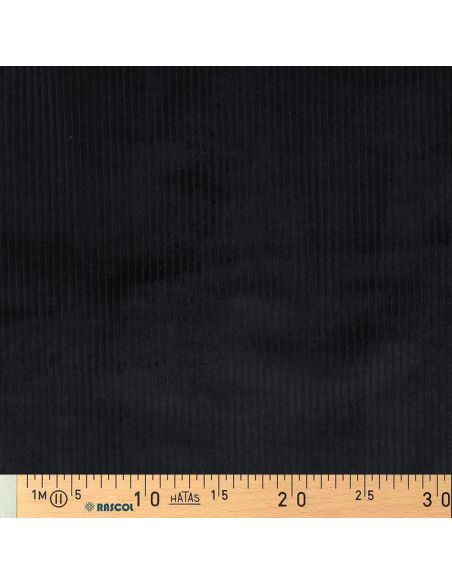 Cotton corduroy fabric - Black