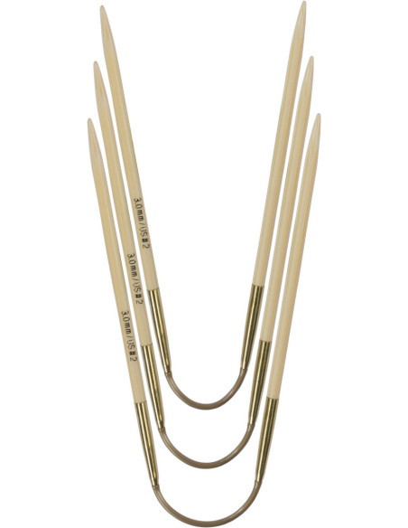 addiCraSyTrio Bamboo Short needle set